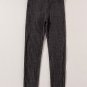 Dark Grey Wide Waistband Ribbed Textured Knit Leggings
