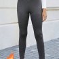 Dark Grey Fleece Lined Thermal Knit Ankle High Waist Leggings