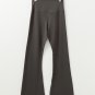 Dark Grey V Shape High Waist Flared Leggings