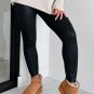 Black V Crossover High Waist Pocketed Leggings