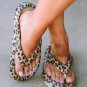 Leopard Print Thick Sole Flip Flops