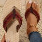 Fiery Red Woven Strap Flat Flip Flops