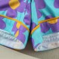 Sky Blue Cute Flower Print Contrast Trim Plus Size Short PJ Set