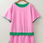 Bonbon Plus Size Contrast Trim T Shirt and Skirt Two Piece Set