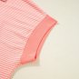 Orange Stripe Loose Polo T Shirt and Shorts Plus Size 2pcs Outfit