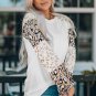 Beige Leopard Print Bubble Sleeve Top