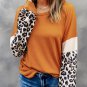 Leopard Sequin Patchwork Long Sleeve Top
