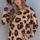 Leopard Print Long Sleeve Loose Top