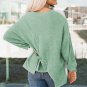 Colorblock Stitching Irregular Hem Long Sleeve Top