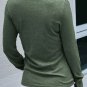 Mist Green Long Sleeve Snap Button Henley Top