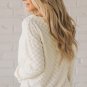 Beige Solid Textured Thumbhole Sleeve Top