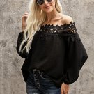 Black Blooming Lace Off The Shoulder Top