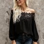 Black Blooming Lace Off The Shoulder Top