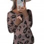 Brown Leopard Spling Thumbhole Long Sleeve Top
