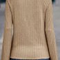 Khaki Ribbed Round Neck Knit Long Sleeve Top