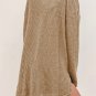 Khaki Waffle Knit High Slits Oversized Top
