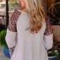 Leopard Sequin Patchwork Bell Sleeve V Neck Tunic Top