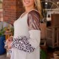 Leopard Sequin Patchwork Bell Sleeve V Neck Tunic Top