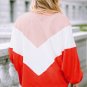 Orange Oversized Chevron Knit Top