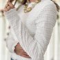 White Knit Jacquard Slim Fit Top