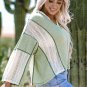 Grass Green Crochet Detail Exposed Seam High Low Loose Top