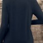 Dirty blue Notch V Neck Pocket Patched Long Sleeve T Shirt