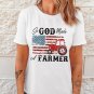 White So GOD Made A FARMER Graphic Tee