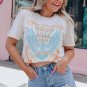 White NASHVILLE 1982 Eagle Graphic Print Casual T Shirt