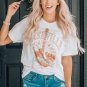 White NASHVILLE Graphic Printed Short Sleeve T Shirt