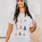 White Christmas Tree Graphic Tee