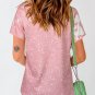 Pink Easter Rabbits Bleached Print Short Sleeve T Shirt