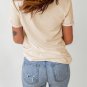 Khaki Western Poker Cards Graphic Print Short Sleeve T Shirt