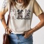 Khaki Easter Bunny Leopard Bleached Print Graphic Tee