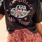 Gray WE TRUST IN DOLLY Western Fashion Graphic Tee