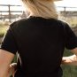 Black Western American Flag Print Short Sleeve Graphic Tee