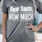 Gray Christmas Funny Saying Print Short Sleeve T Shirt