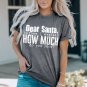 Gray Christmas Funny Saying Print Short Sleeve T Shirt