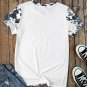 Gray America Slogan Tie Dye Print T Shirt