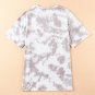 White Oversized Tie dye AMERICA Graphic T Shirt with Distressing