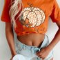Orange Leopard Pumpkin Graphic Tee