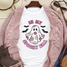 White IN MY SPOOKY ERA Halloween Ghost Graphic Tee