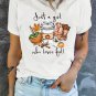 White Just A Girl Who Loves Fall Graphic T Shirt