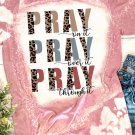 Pink PRAY Graphic Tie Dye Tee