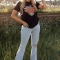 Black Western Cute Cow Head Printed Graphic Tee