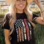 Black Western American Flag Graphic Tee