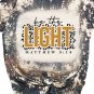 Multicolor LIGHT Letter Leopard Print Color Block Short Sleeve Top