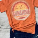 Orange Be The Sunshine Graphic Crewneck T Shirt