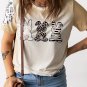 Khaki Easter Bunny Leopard Bleached Print Graphic Tee