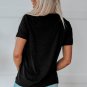 Black Christmas Sequined holly jolly Graphic Tee