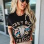 Black Western CAN'T BE TAMED Longhorn Graphic T Shirt